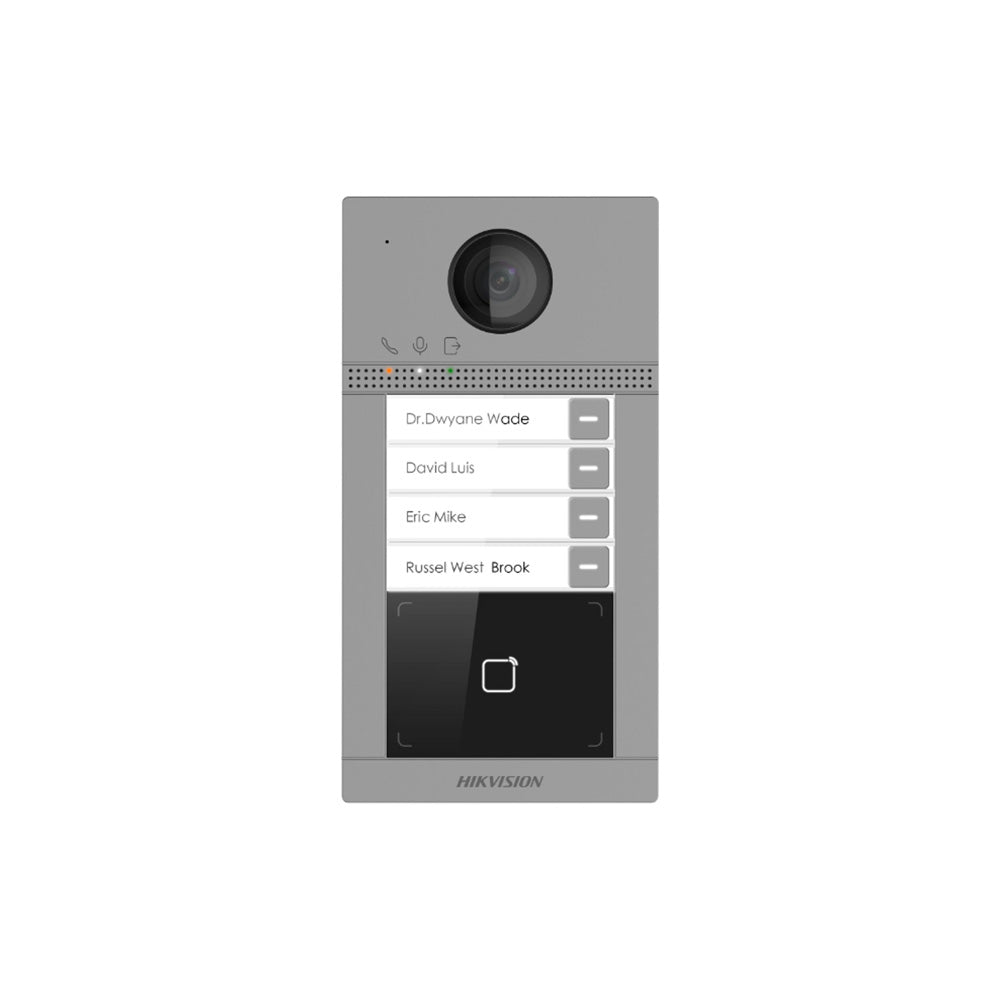Hikvision DS-KV8413-WME1 4 Buttons Metal Villa Door Station — product view