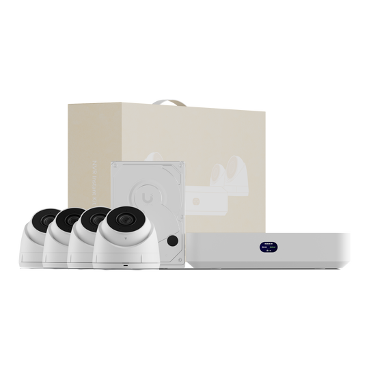 Ubiquiti UNVR Instant Kit with Four G5 Turret Ultra Cameras
